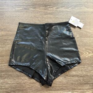 NWT Darque Wet Look Booty Shorts